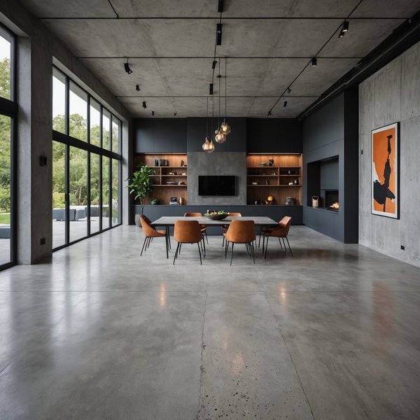 Quels sont les avantages d'un plancher en béton ciré pour une maison contemporaine?