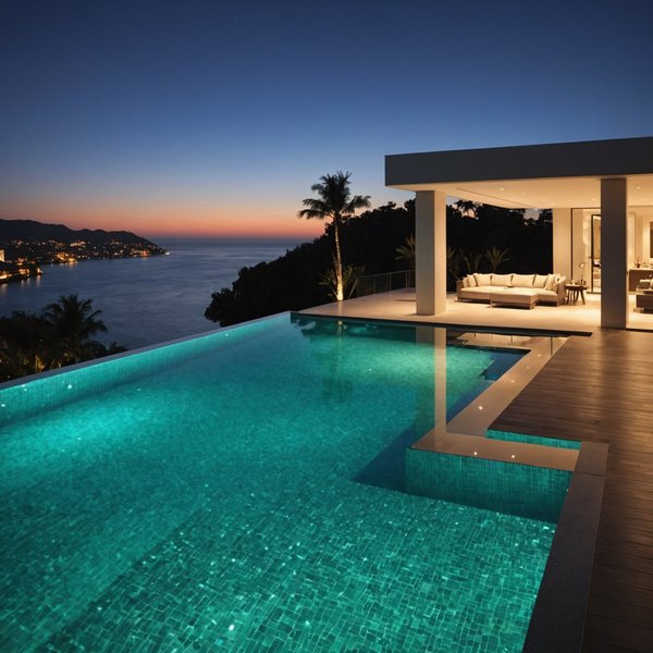 Comment installer un système d'éclairage LED sous-marin pour une piscine à débordement ?